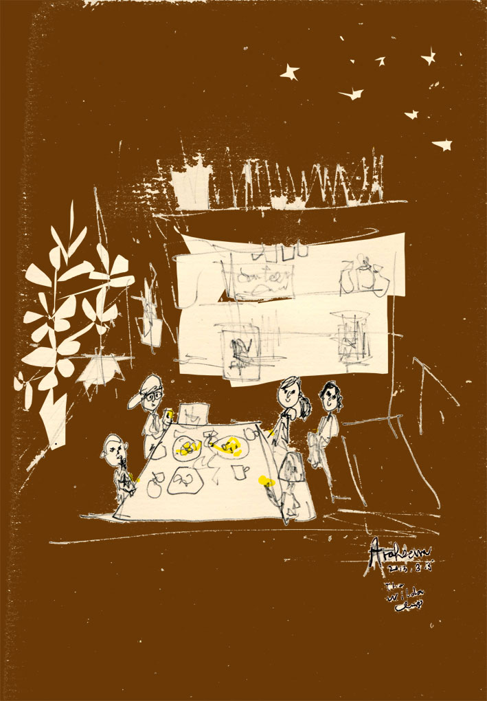 思い出カラーは、黄色の差し色。