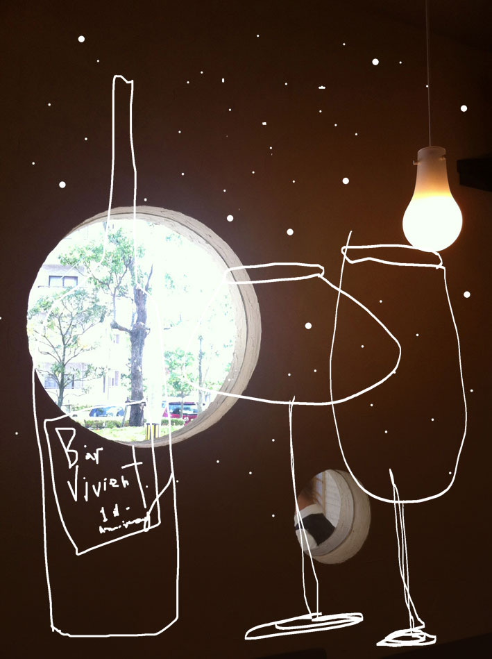 Bar viviendo　1周年。