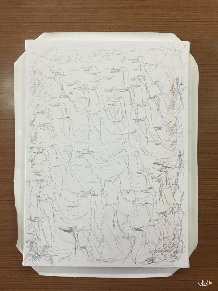 2枚同時に描きはじめた