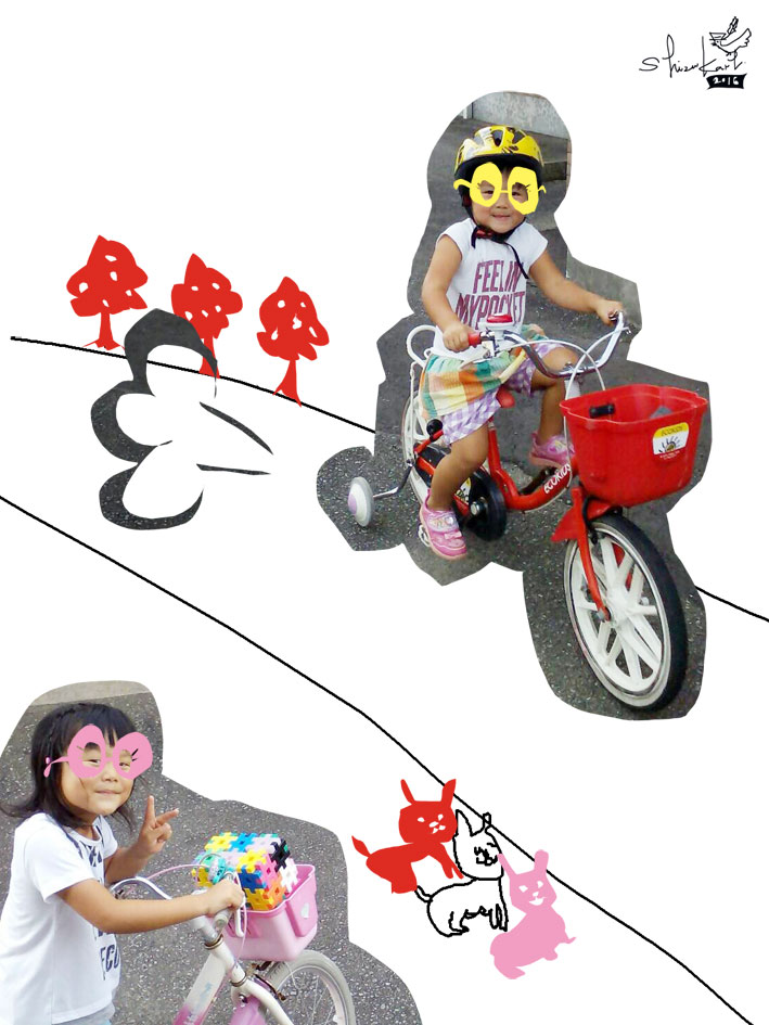 赤い自転車