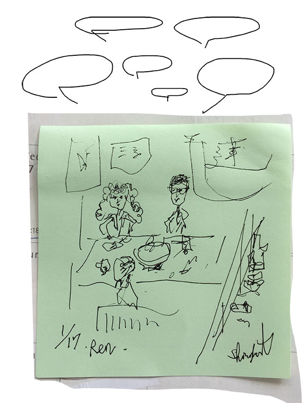 営業マンと男性デザイナー