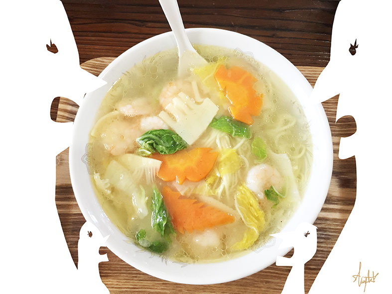 ぷりぷり海老の塩ラーメン